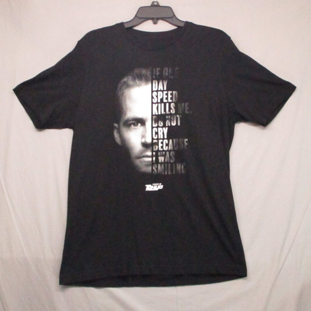 Paul Walker Graphic Print T-Shirt Black Men Size | L‎